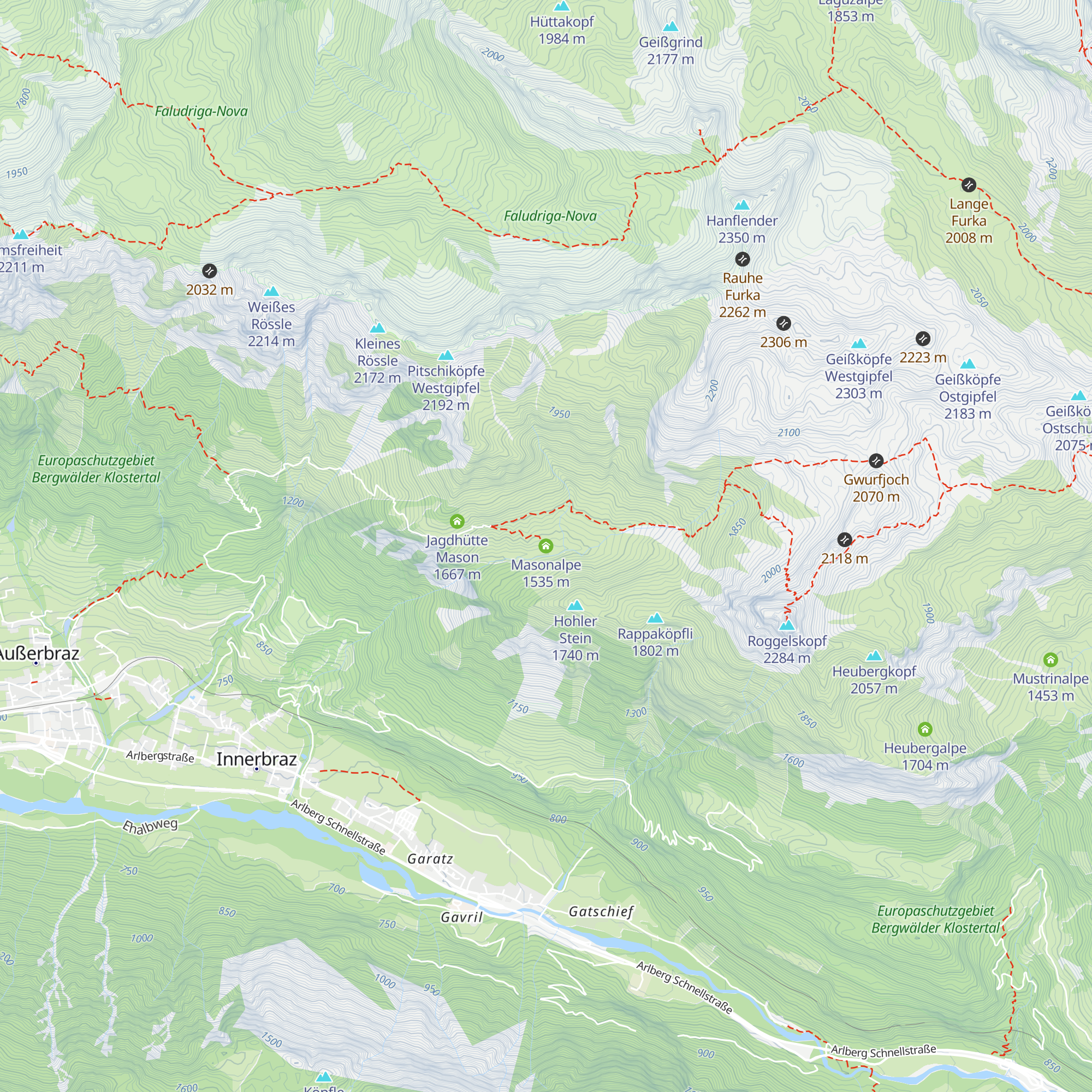 Masonalpe map