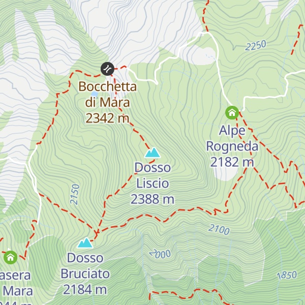 Map of Dosso Liscio