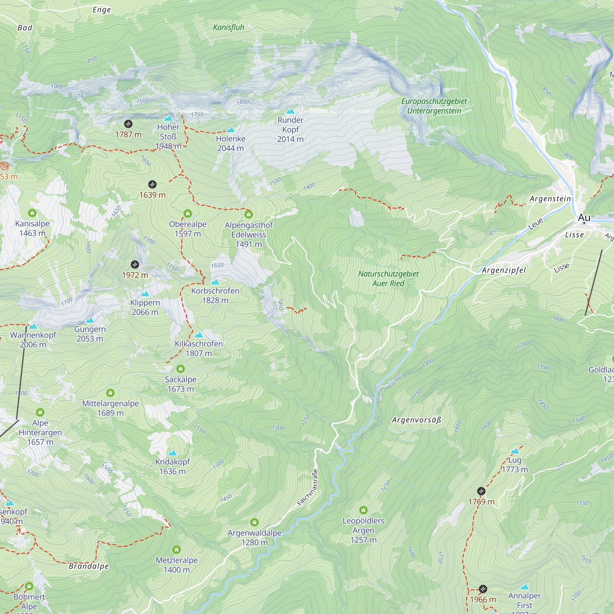 Unterhörnle Alpe map