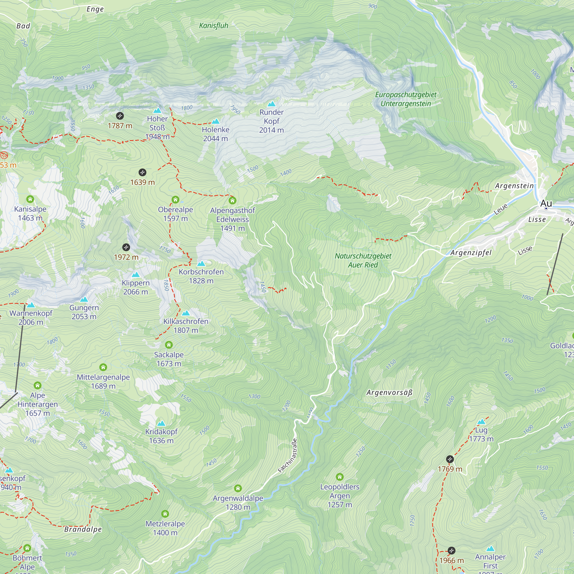 Unterhörnle Alpe map