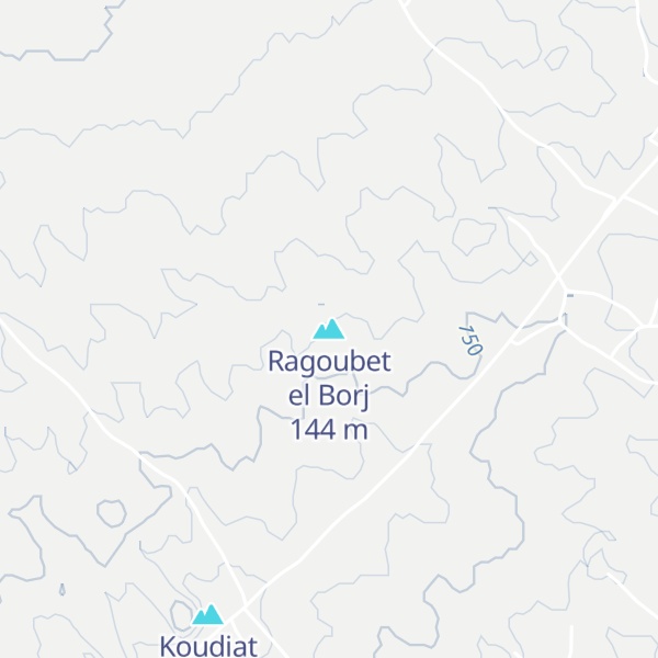 Map of Ragoubet el Borj
