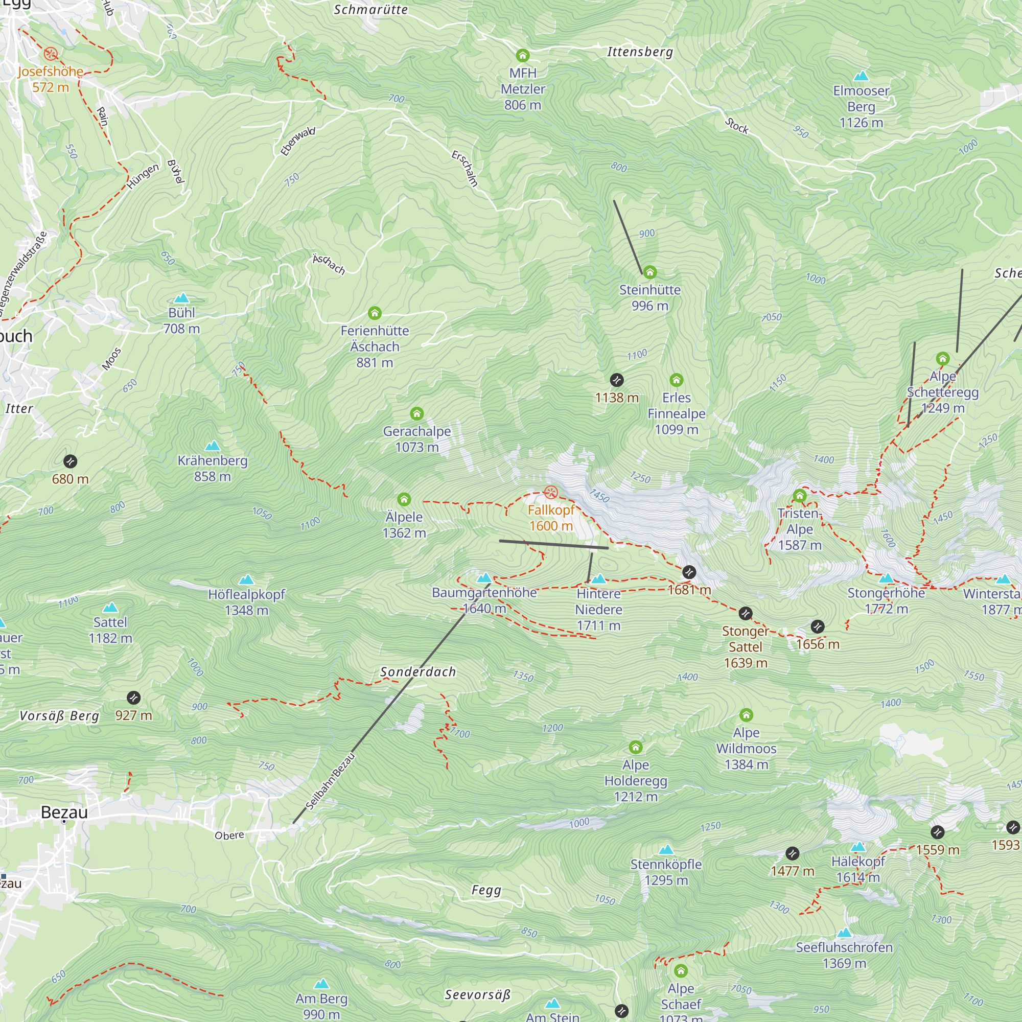 Vordere Niedere Alpe map