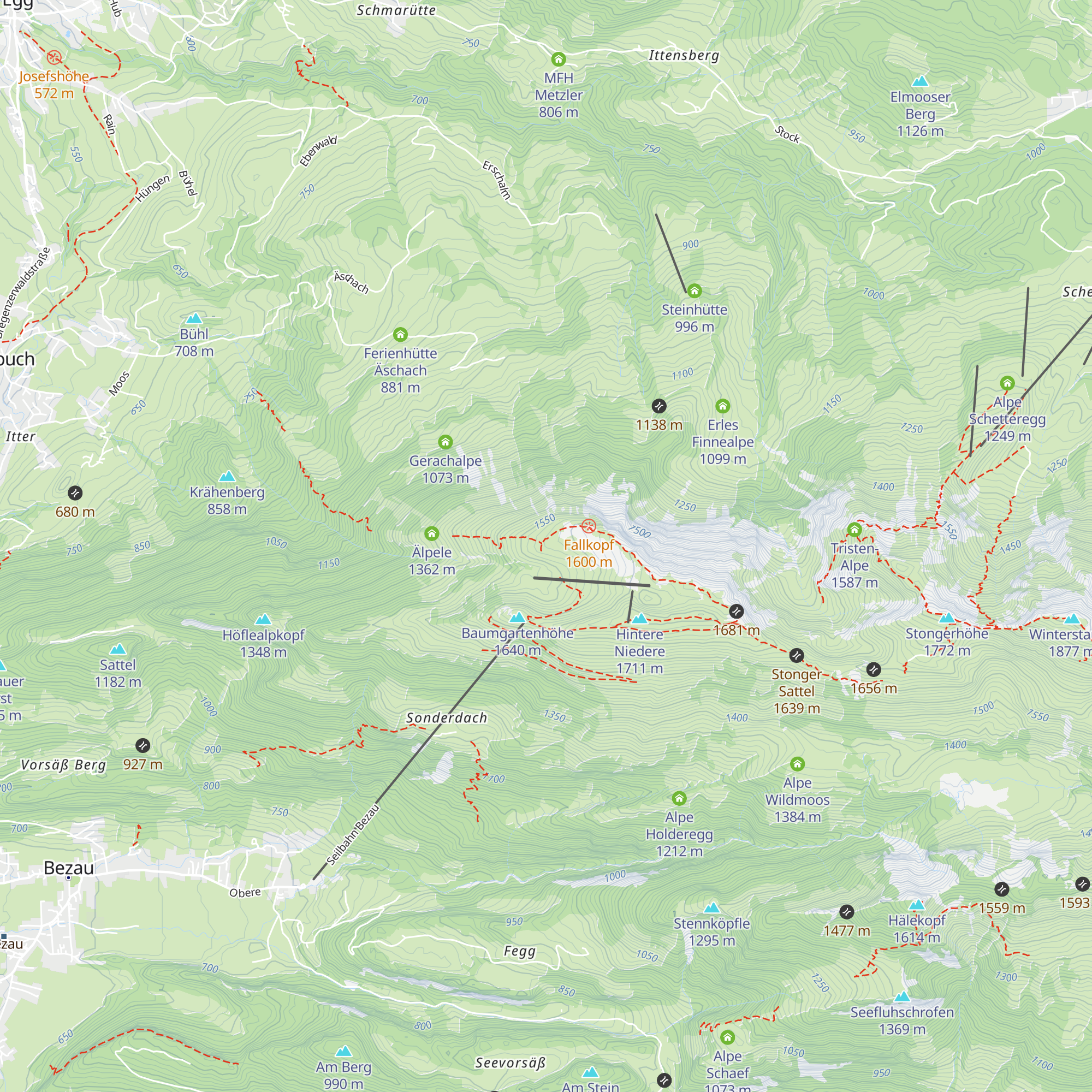 Vordere Niedere Alpe map