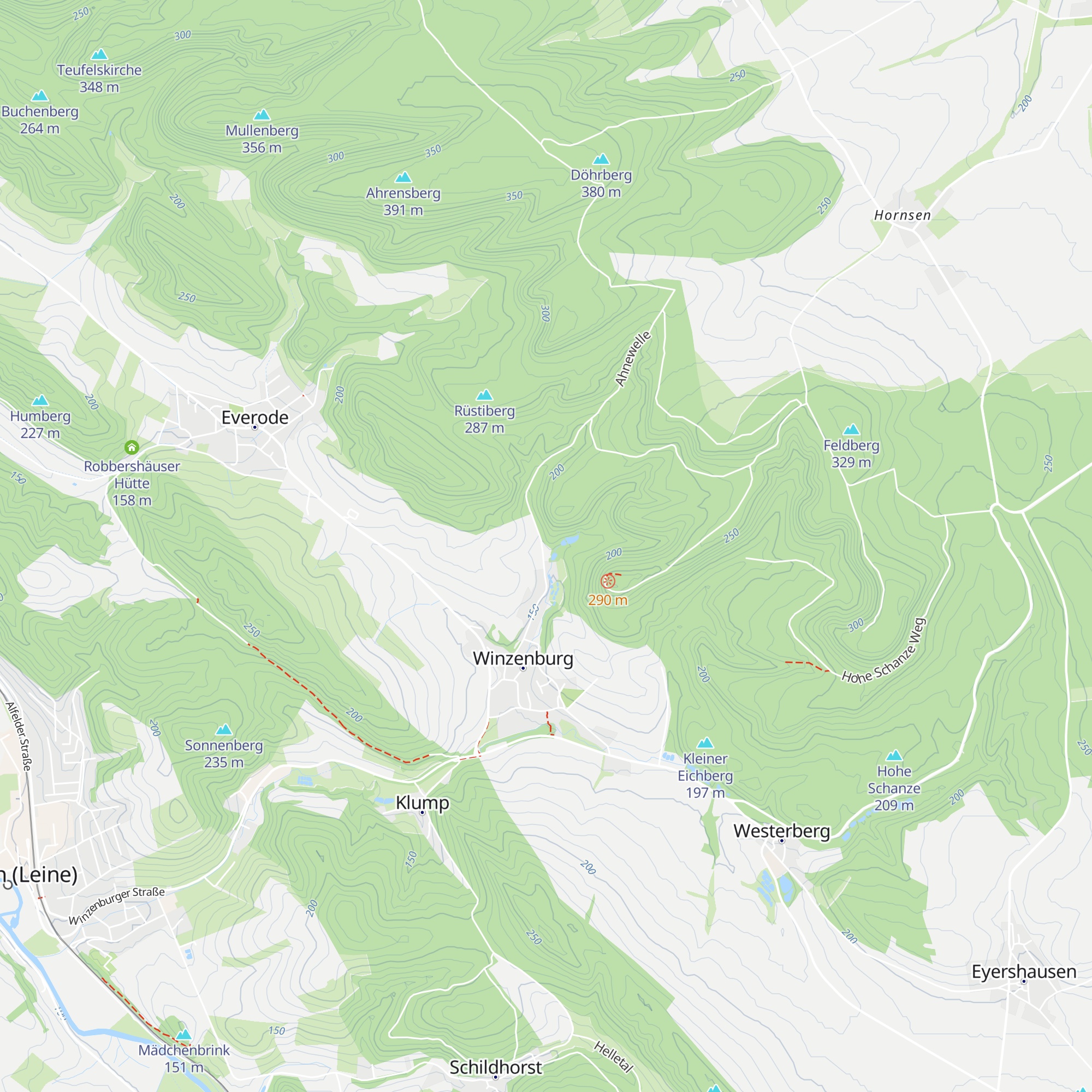 Tiebenburg-Hütte map