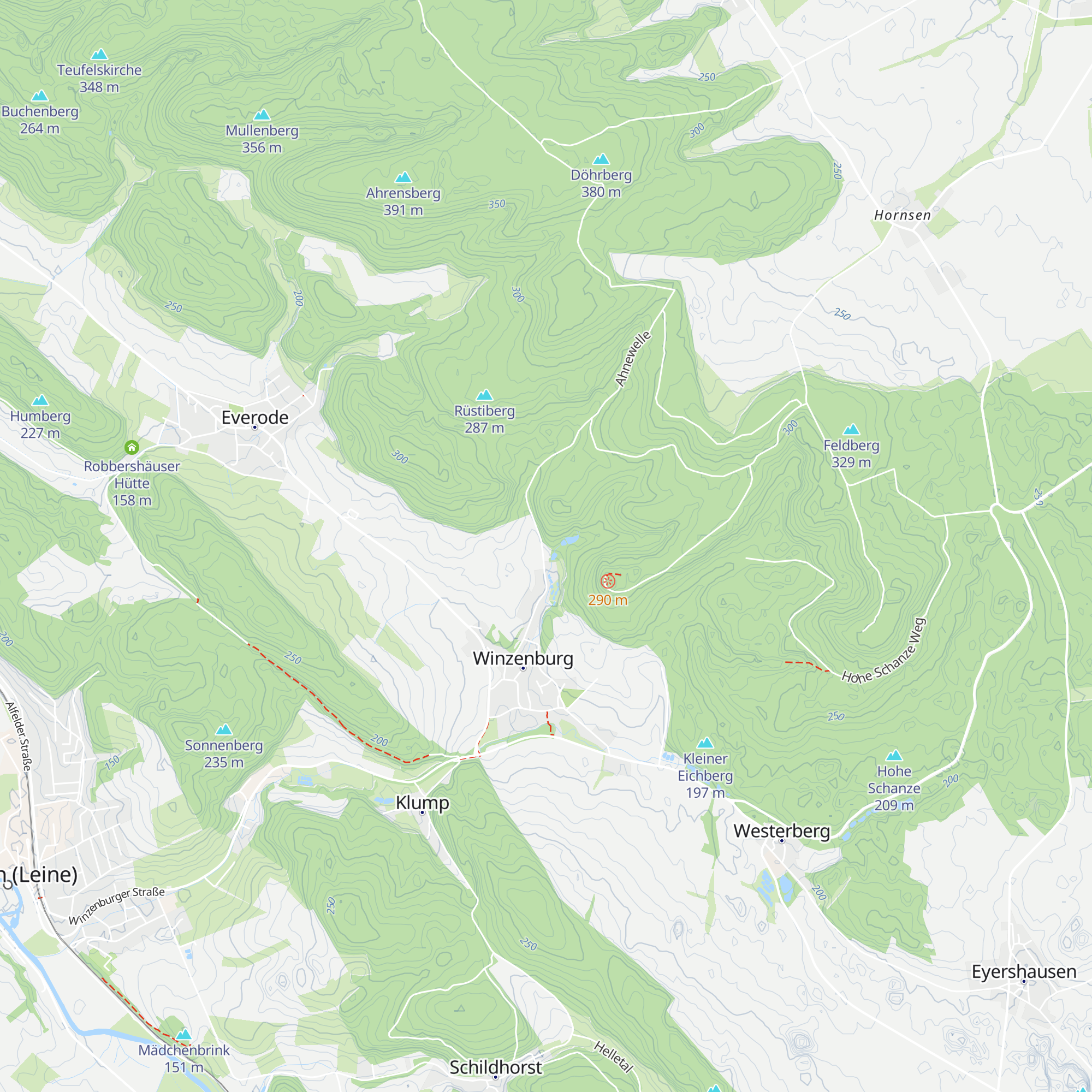 Tiebenburg-Hütte map