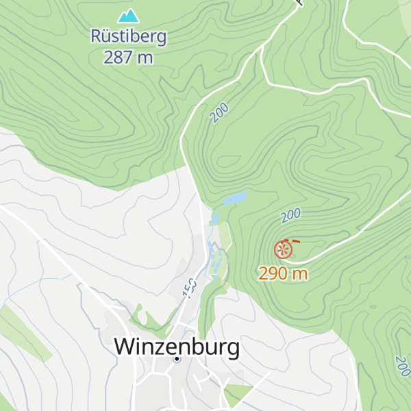 Map of Tiebenburg-Hütte