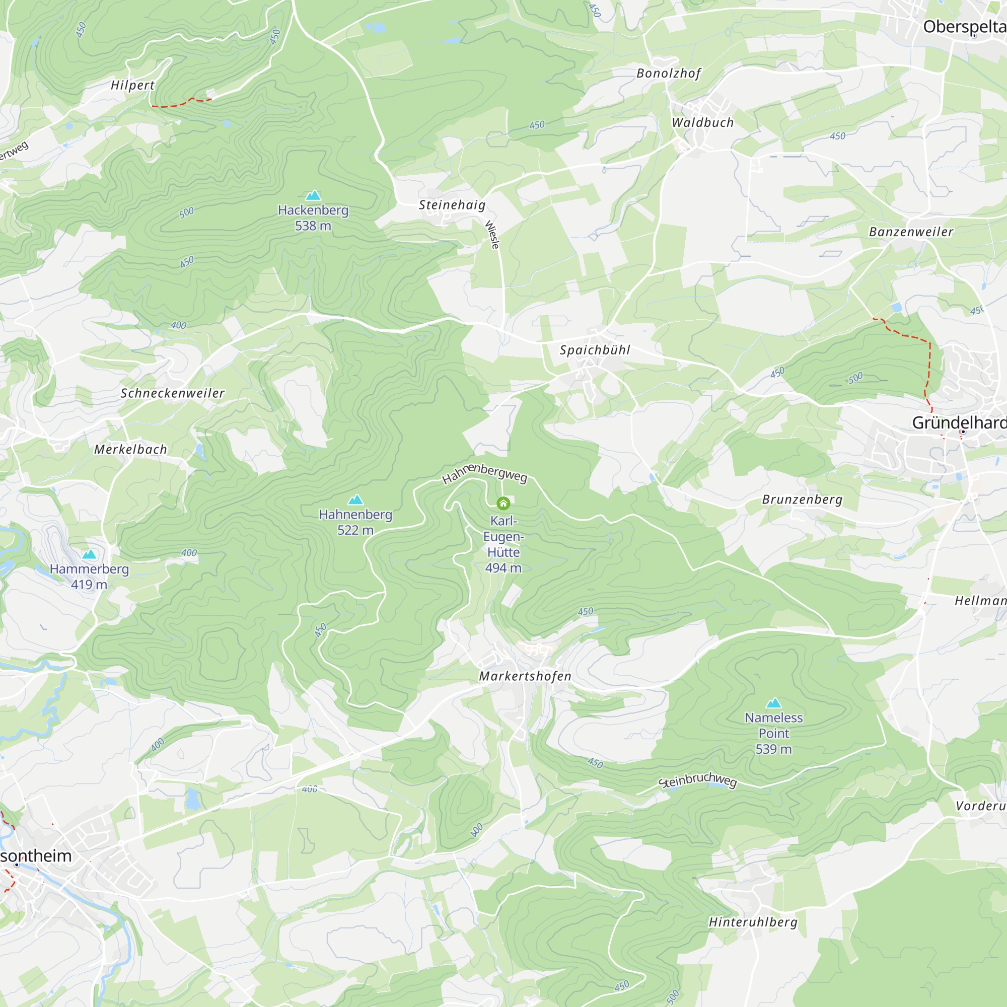 Karl-Eugen-Hütte map