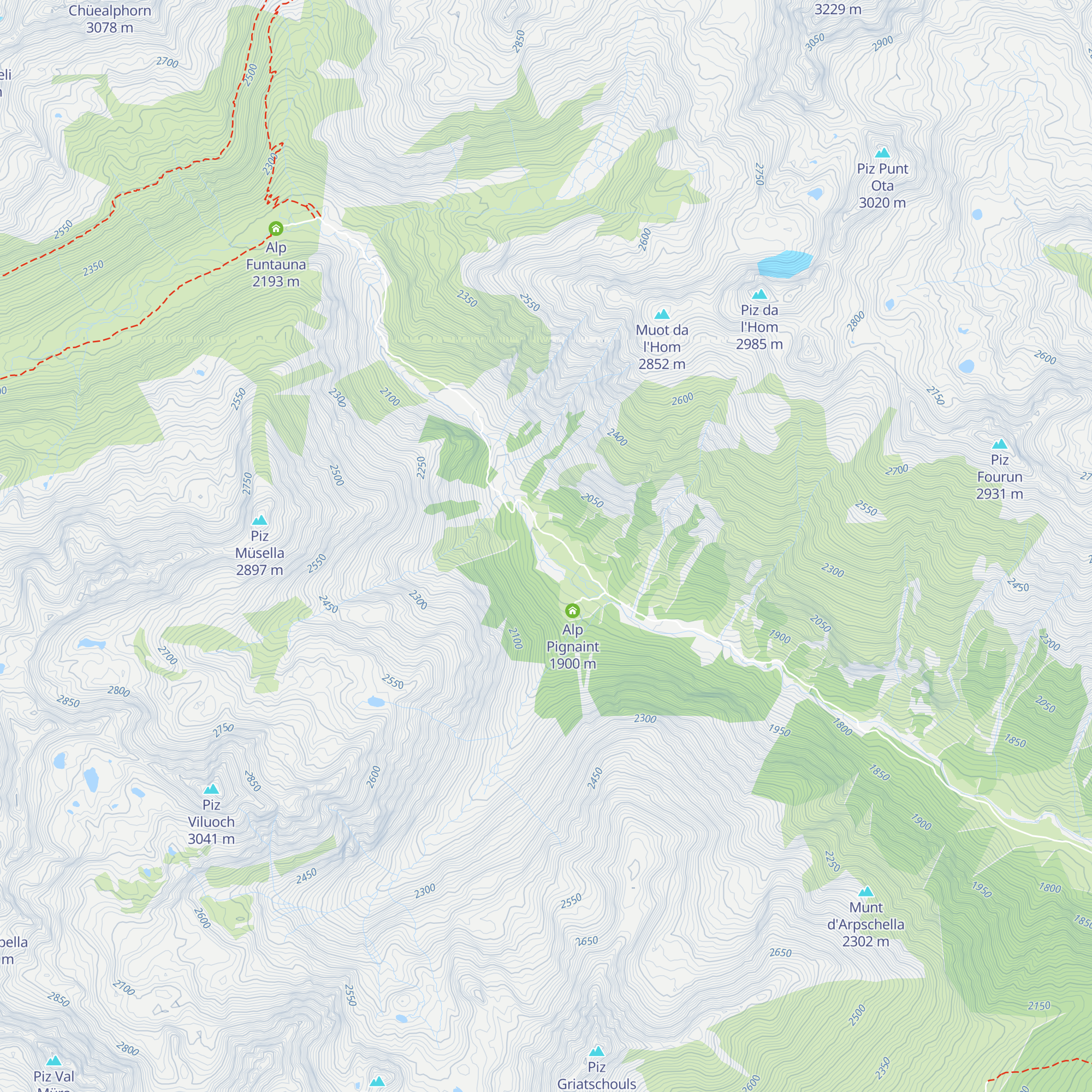 Plaun Margun map