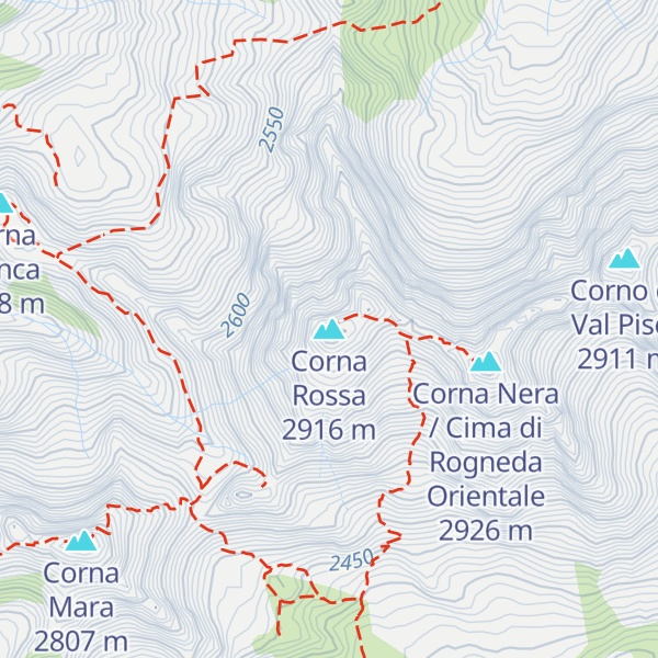 Map of Corna Rossa