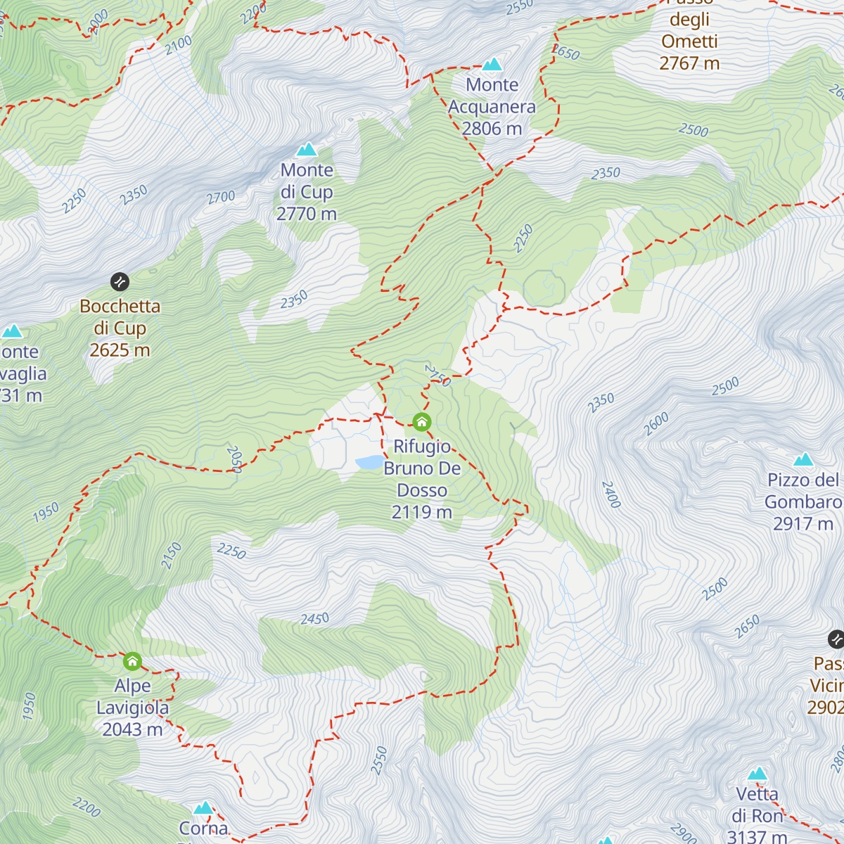 Rifugio Bruno De Dosso map
