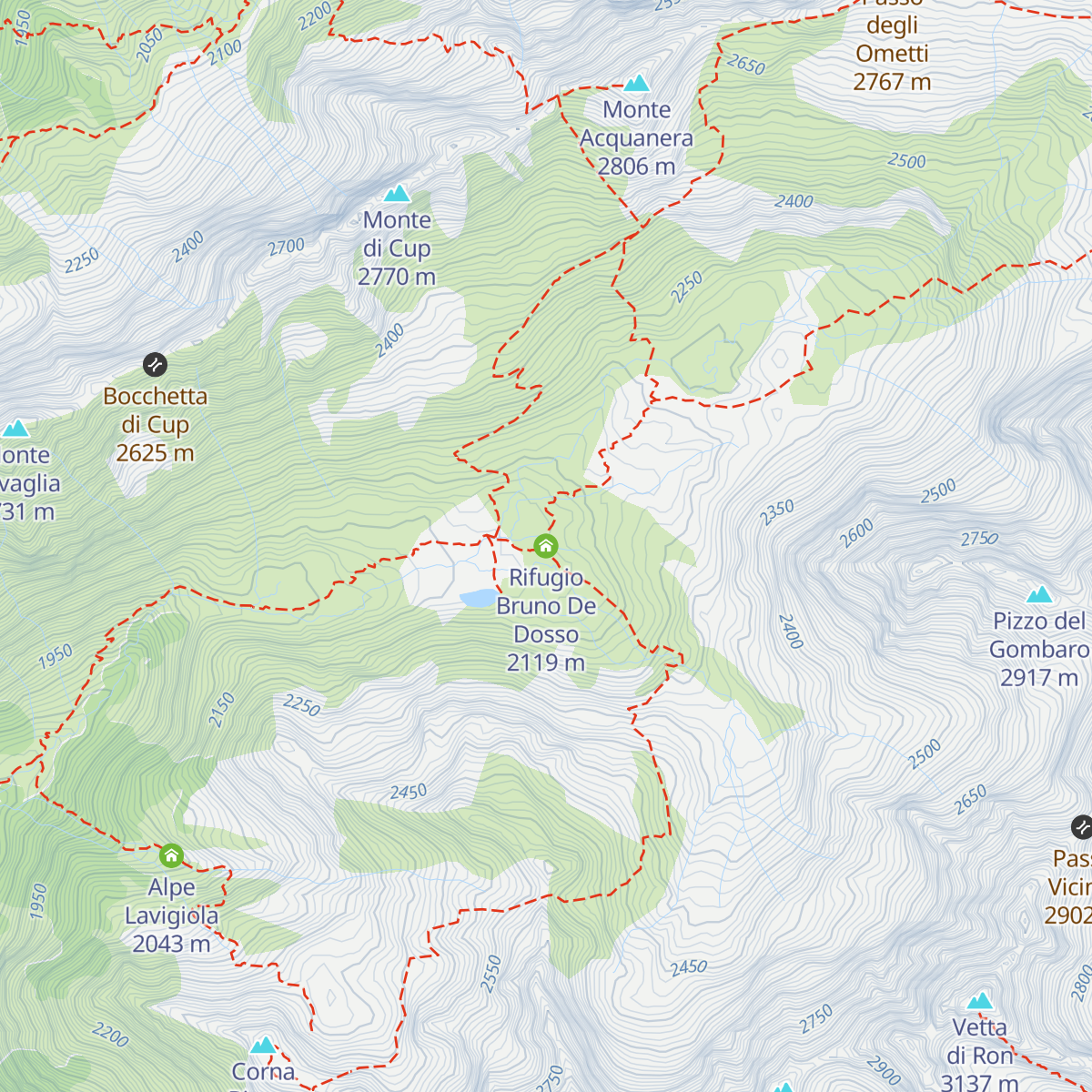 Rifugio Bruno De Dosso map