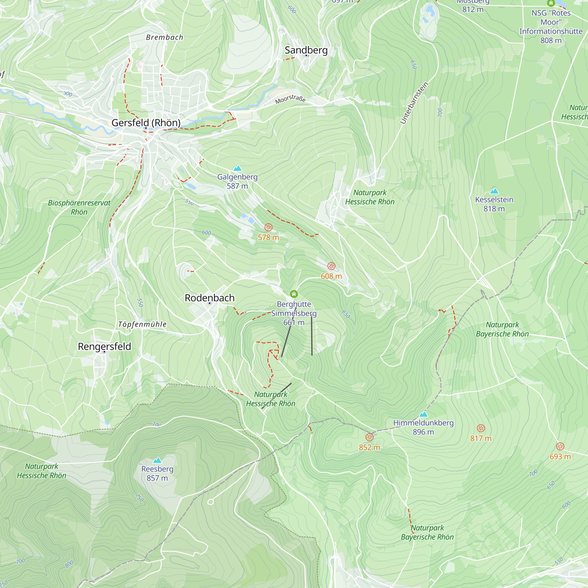 Berghütte Simmelsberg map