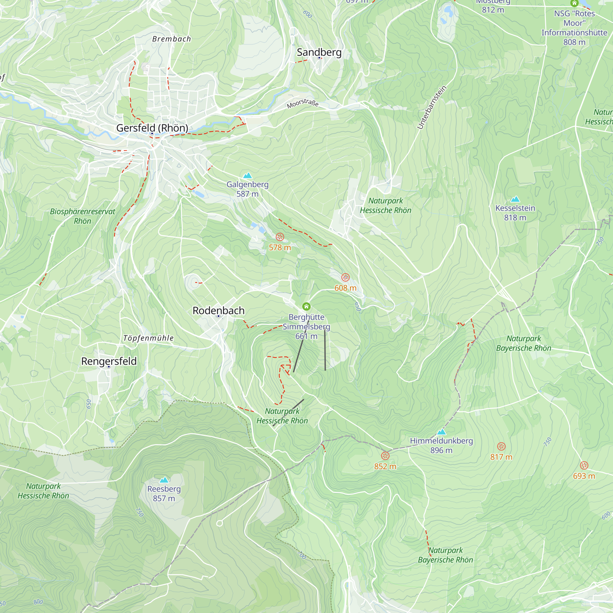 Berghütte Simmelsberg map