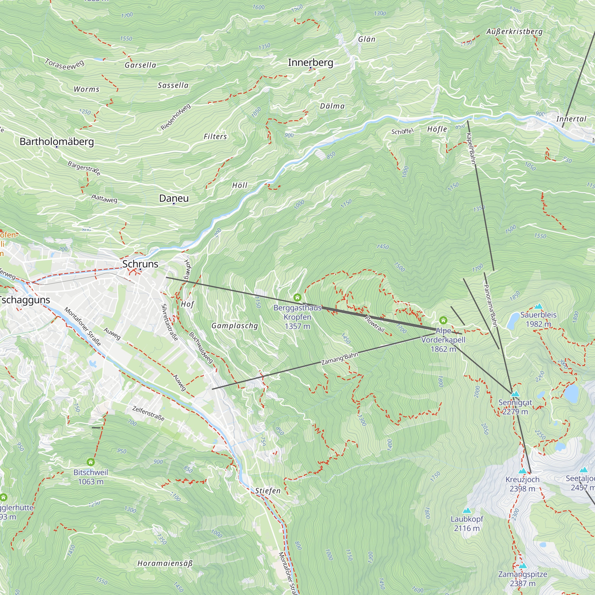 Berggasthaus Kropfen map