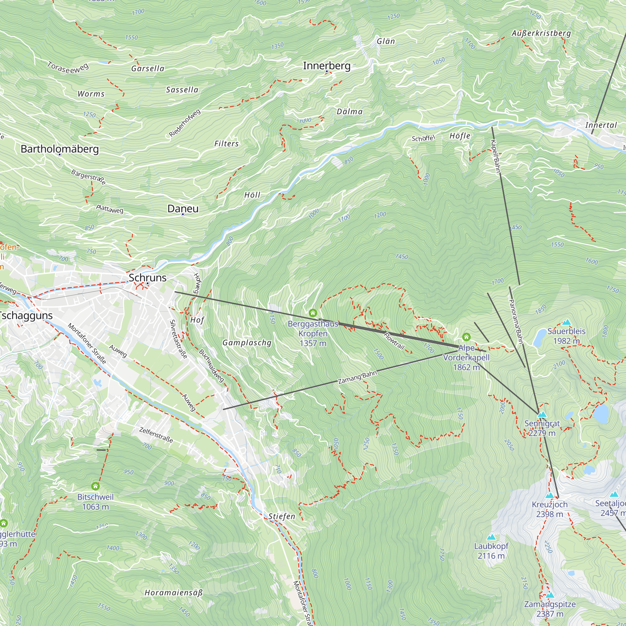 Berggasthaus Kropfen map