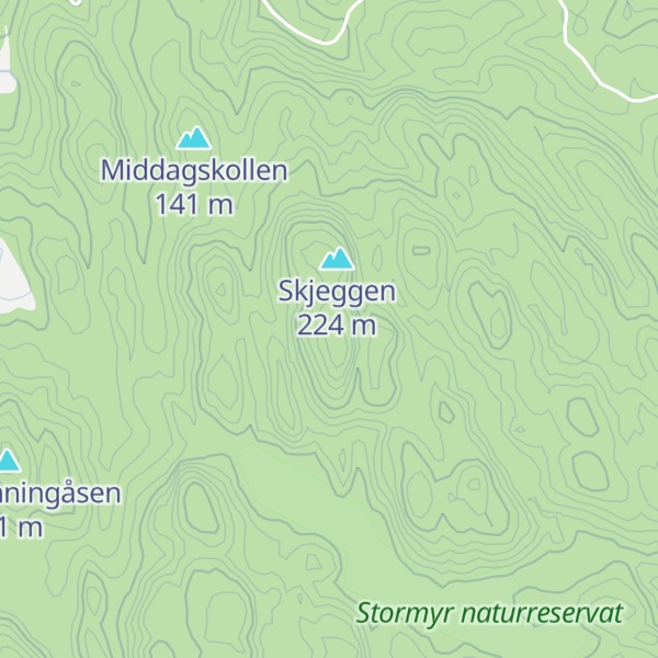 Map of Nesskjeggen