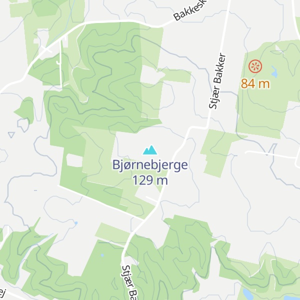 Map of Bjørnebjerge