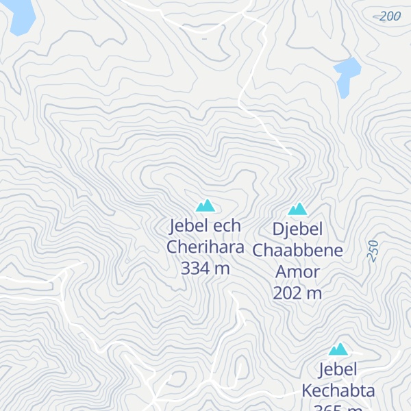 Map of Jebel ech Cherihara