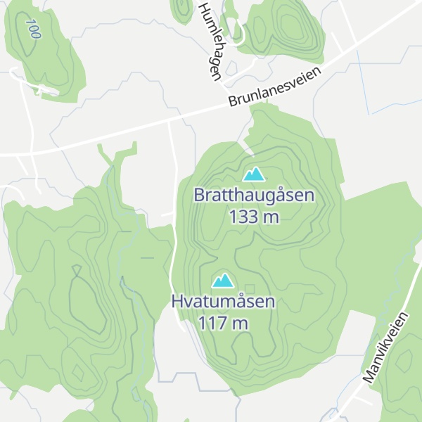 Map of Brasteinåsen