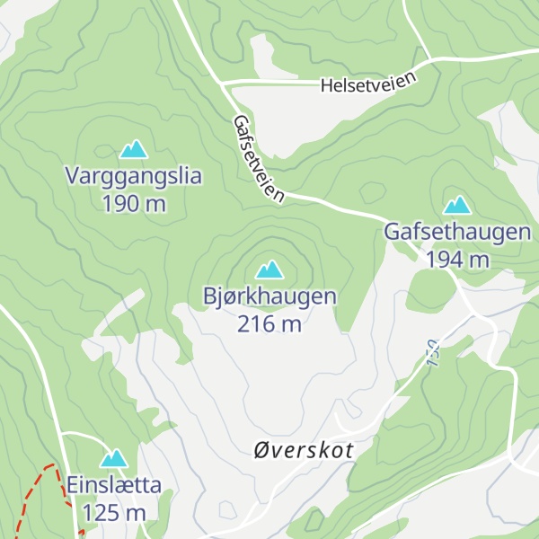 Map of Bjørkhaugen