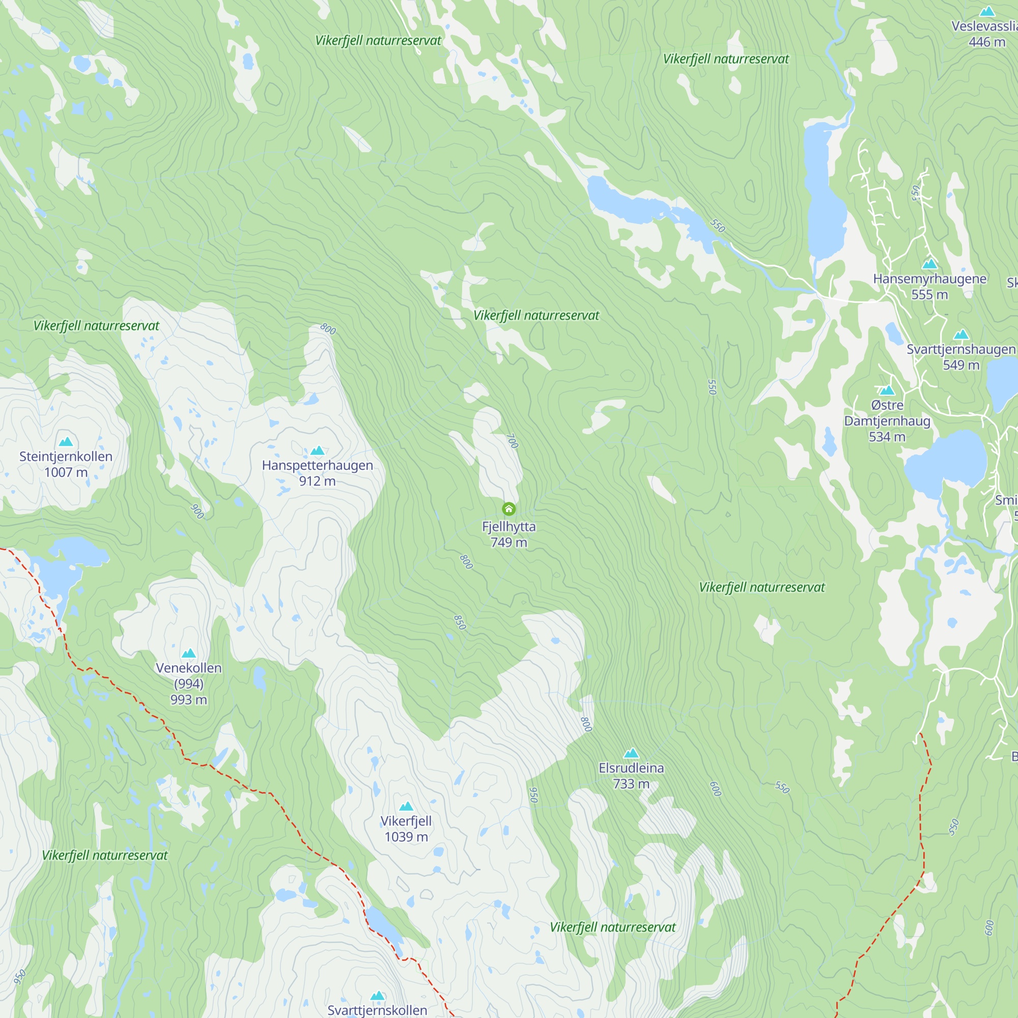 Fjellhytta map