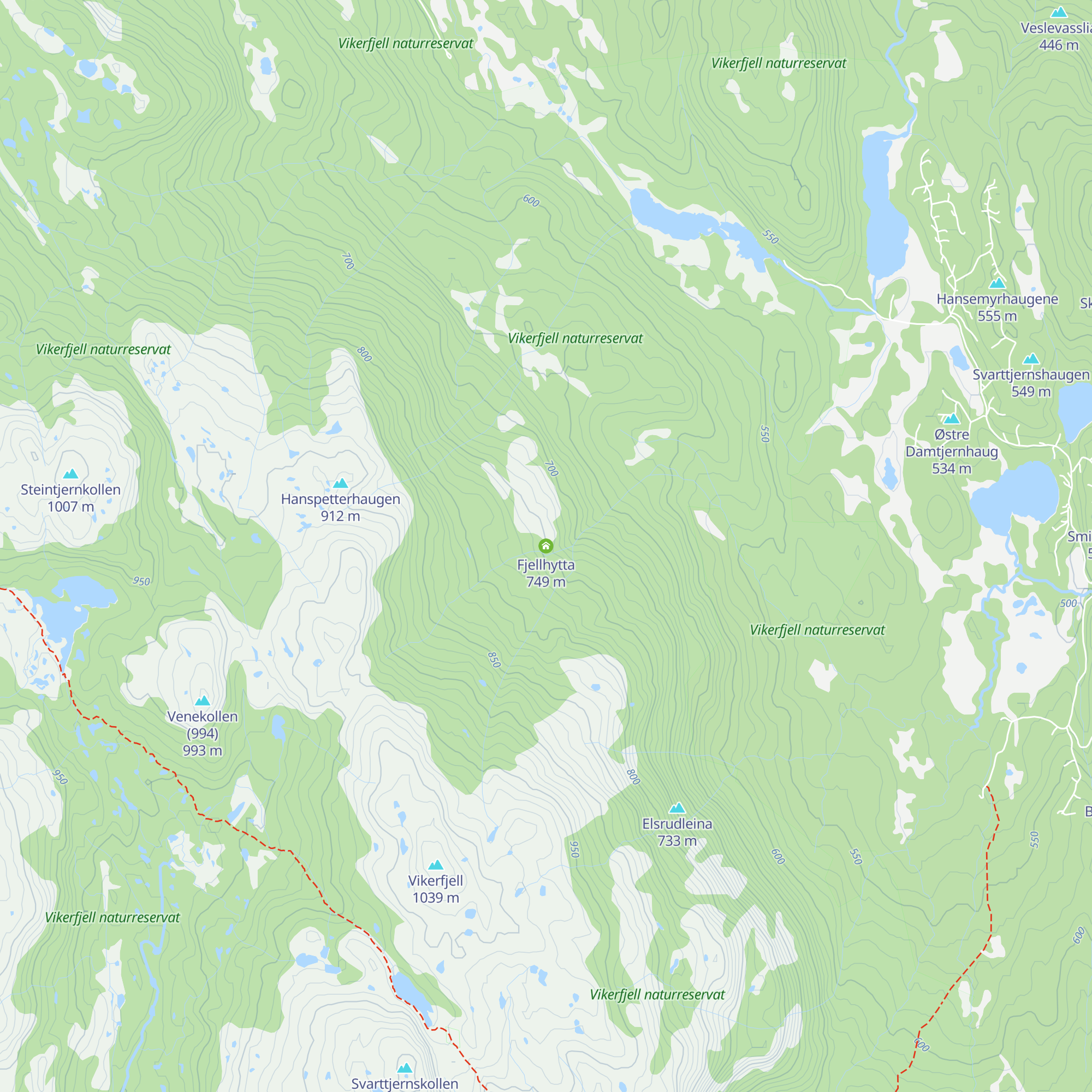 Fjellhytta map