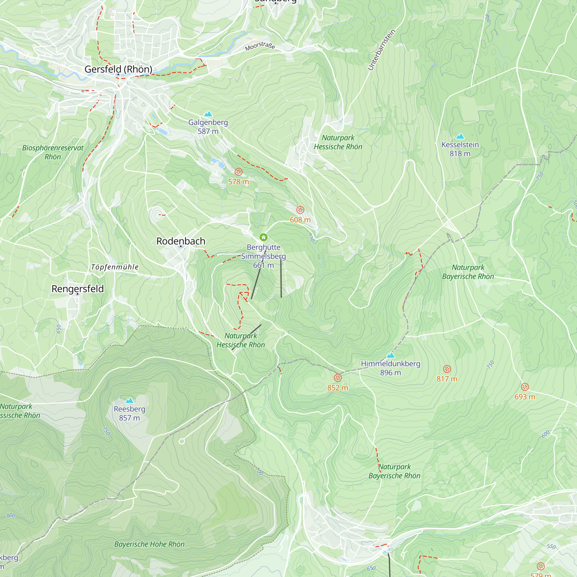 Frankfurter Hütte map