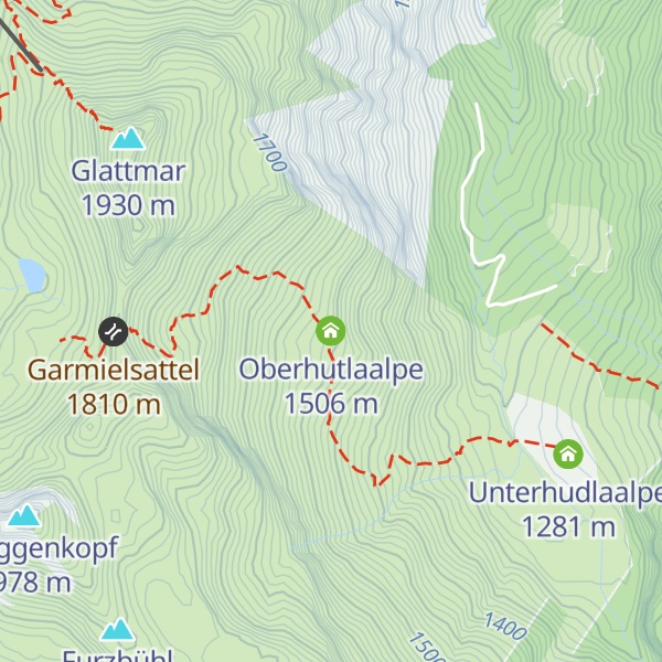 Map of Oberhutlaalpe