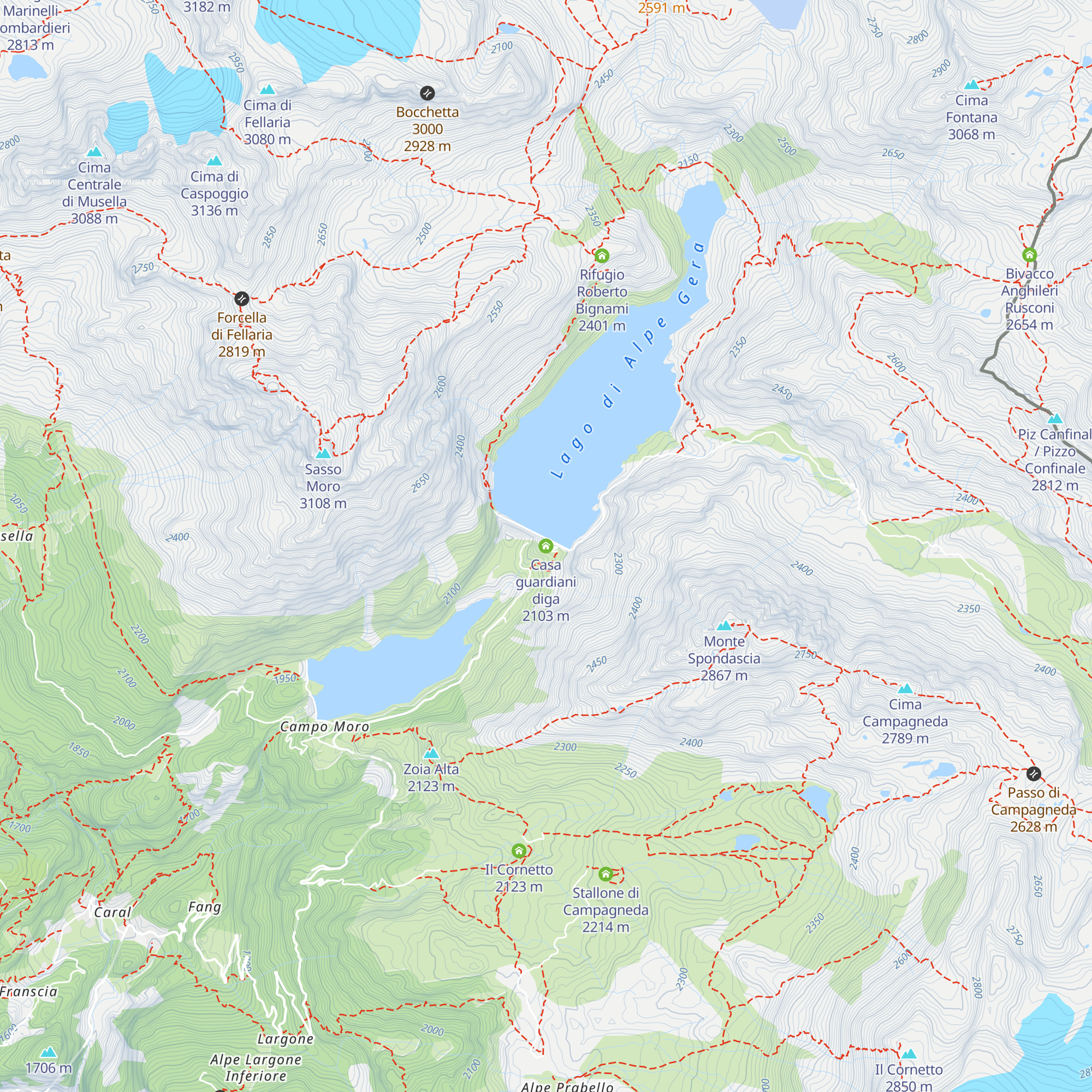 Casa guardiani diga map