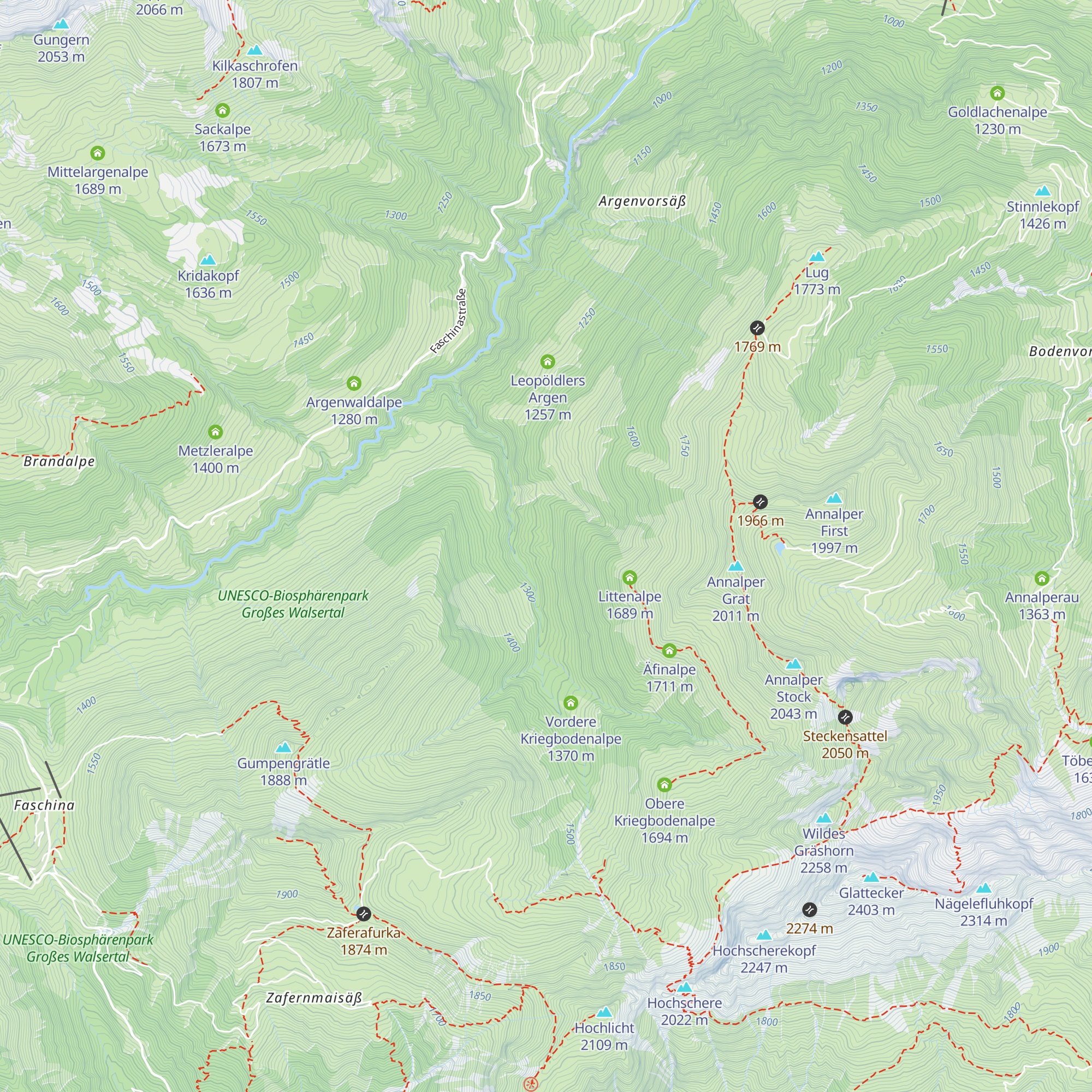 Schneelochalpe map