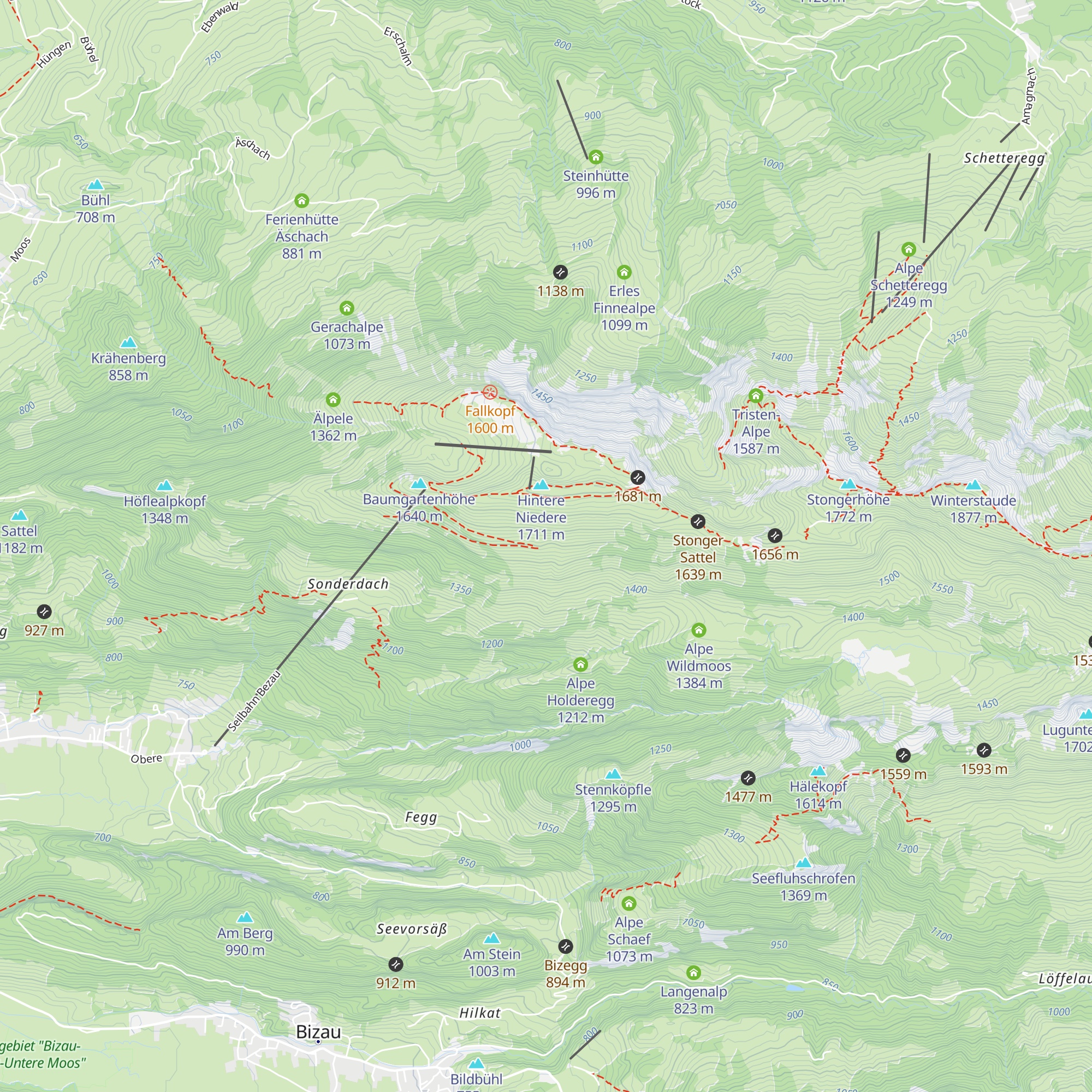 Hintere Niederealpe map