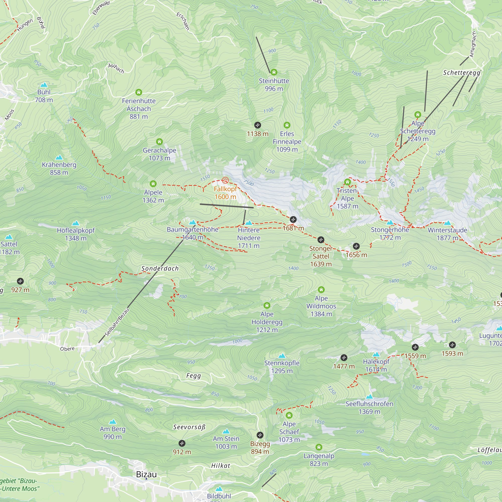 Hintere Niederealpe map