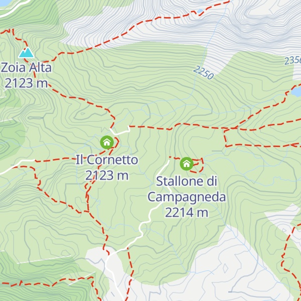 Map of Rifugio Ca' Runcasch