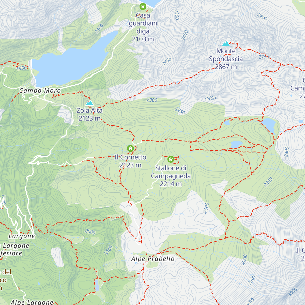 Rifugio Ca' Runcasch map