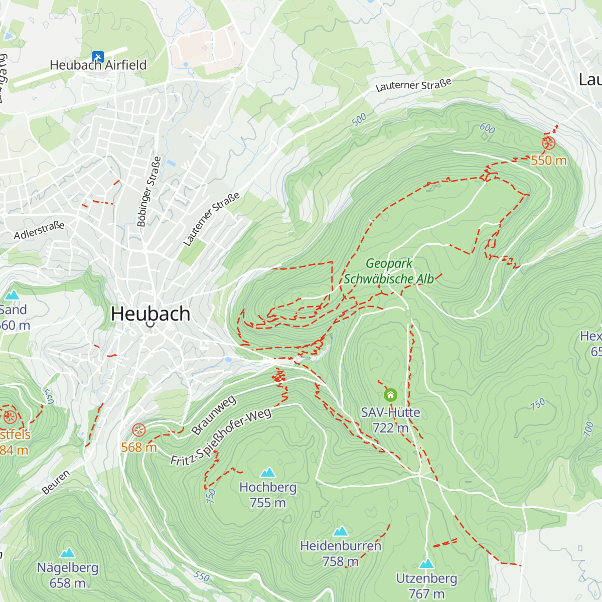 Waldschenke Rosenstein map
