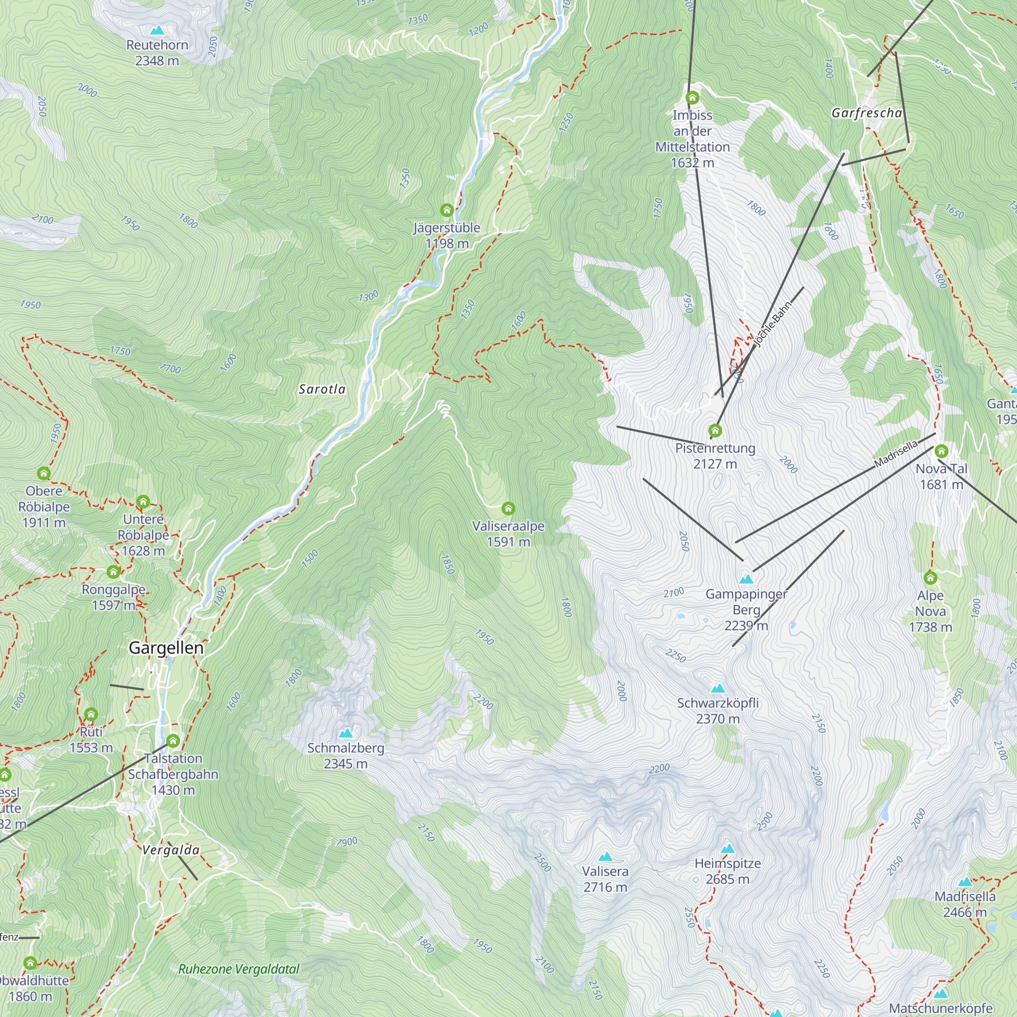 Valiseraalpe map
