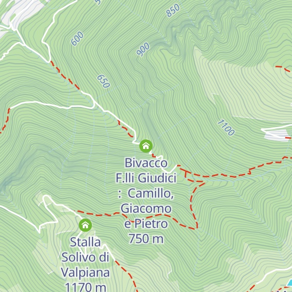 Map of Bivacco F.lli Giudici :  Camillo, Giacomo e Pietro