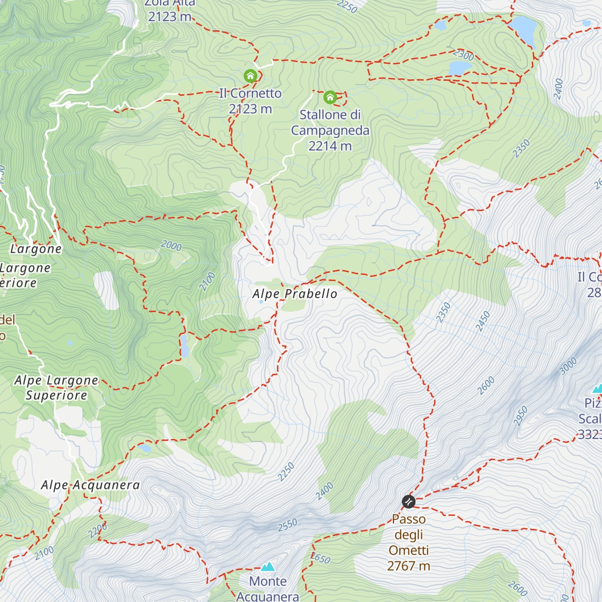 Rifugio Cristina map