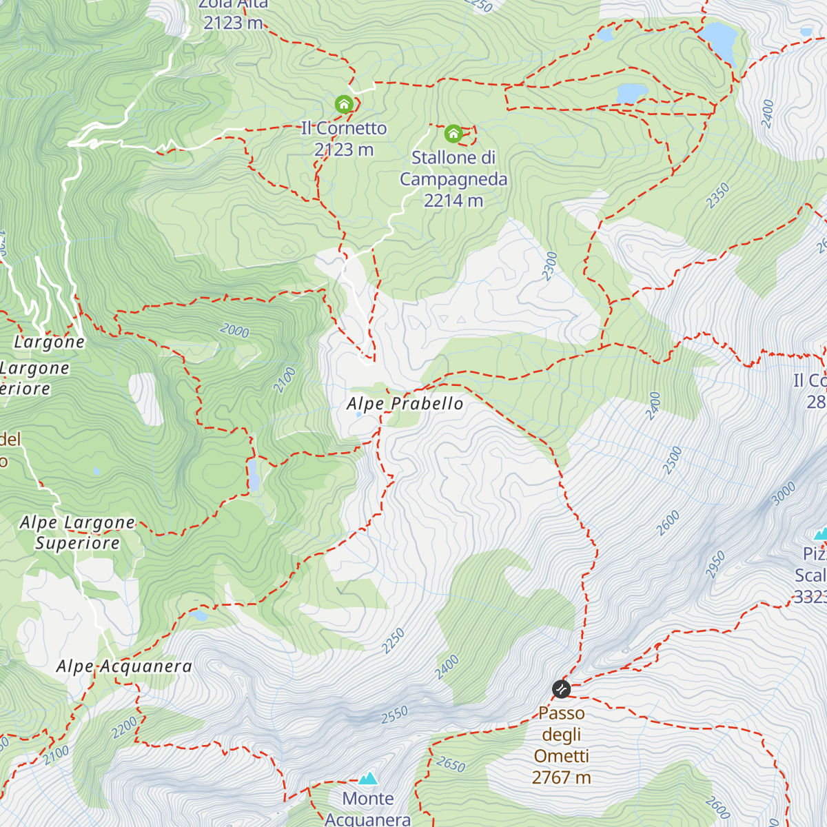 Rifugio Cristina map