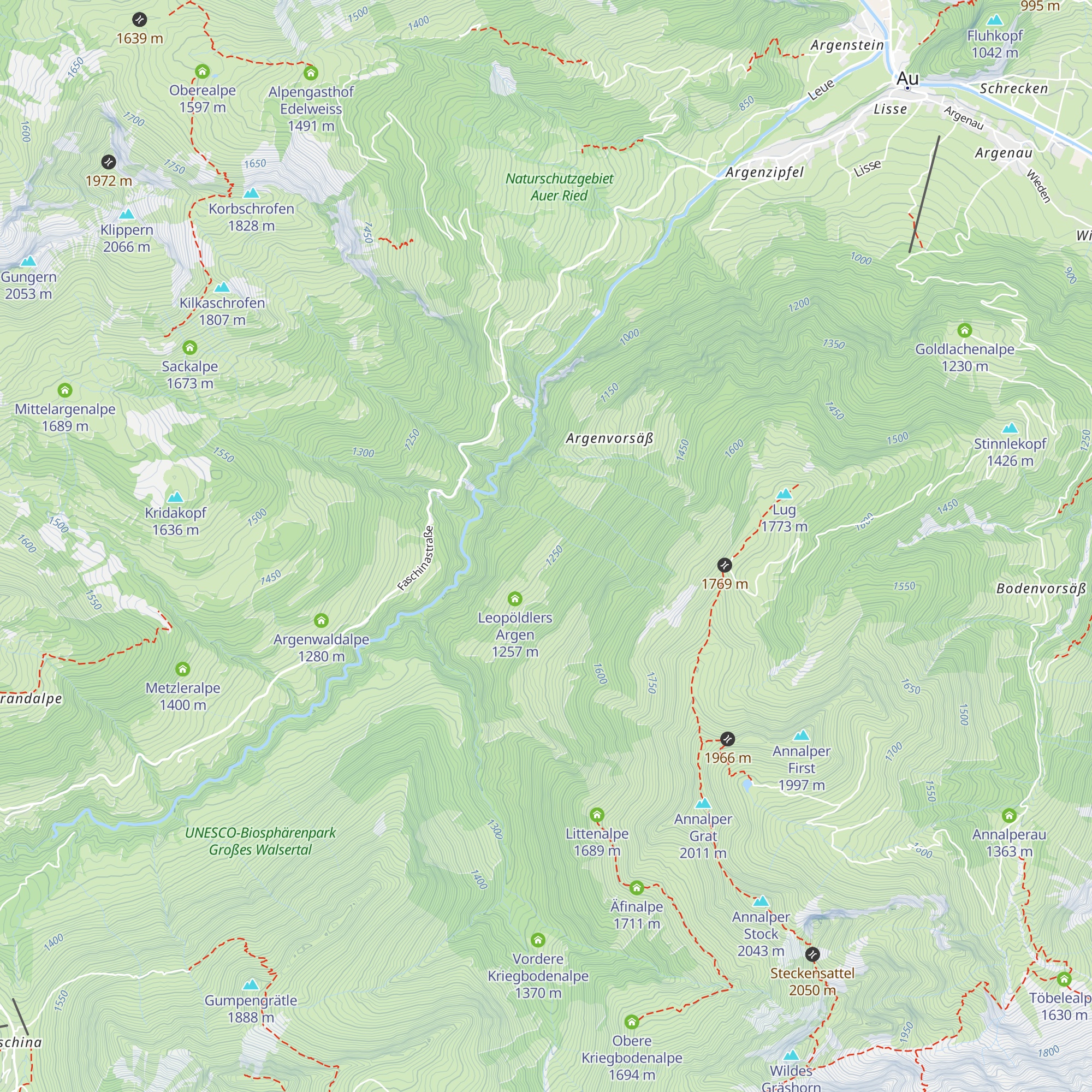 Laternser Argen map