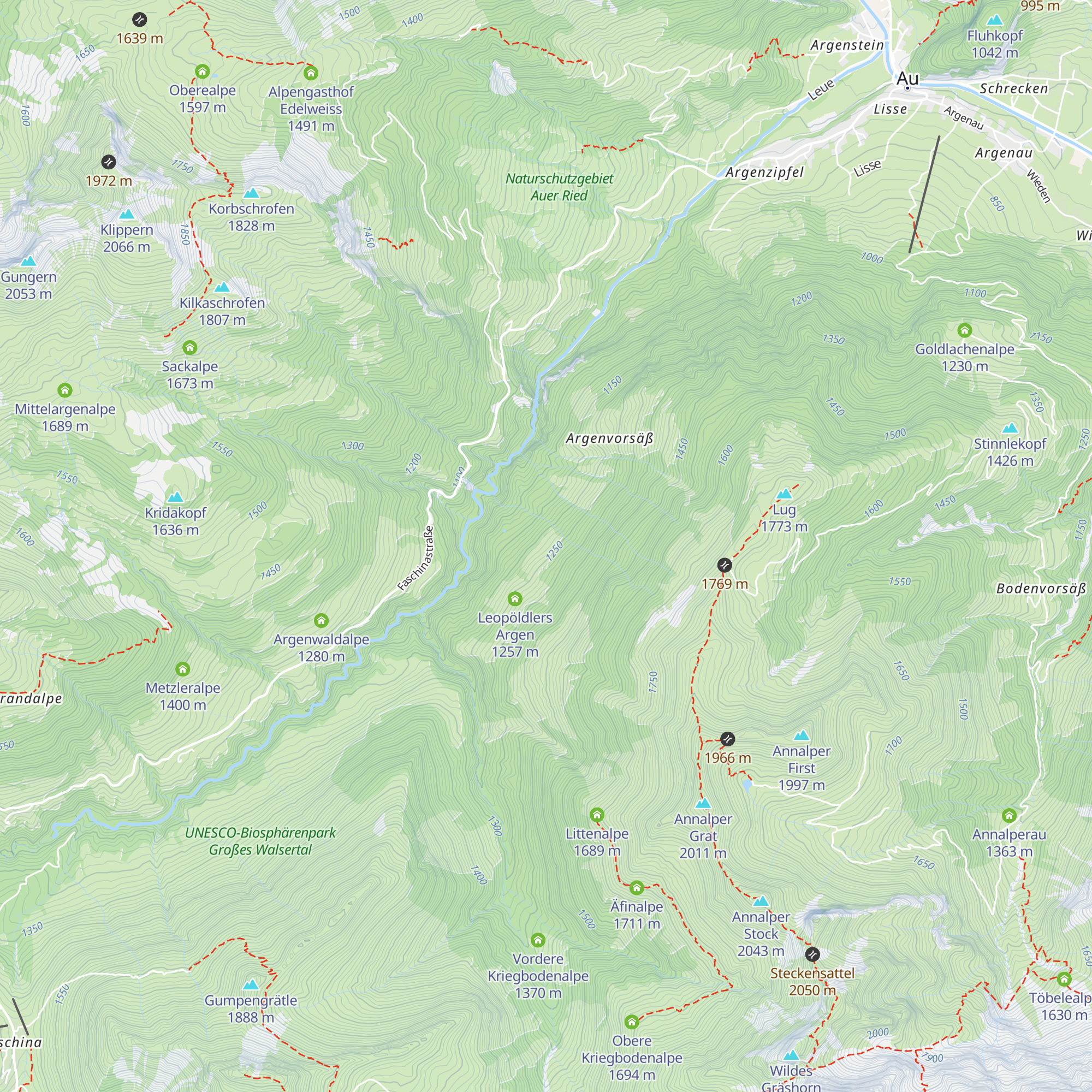 Laternser Argen map