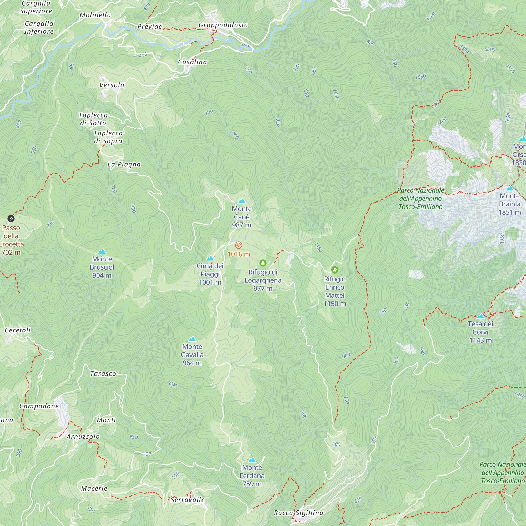 Rifugio di Logarghena map