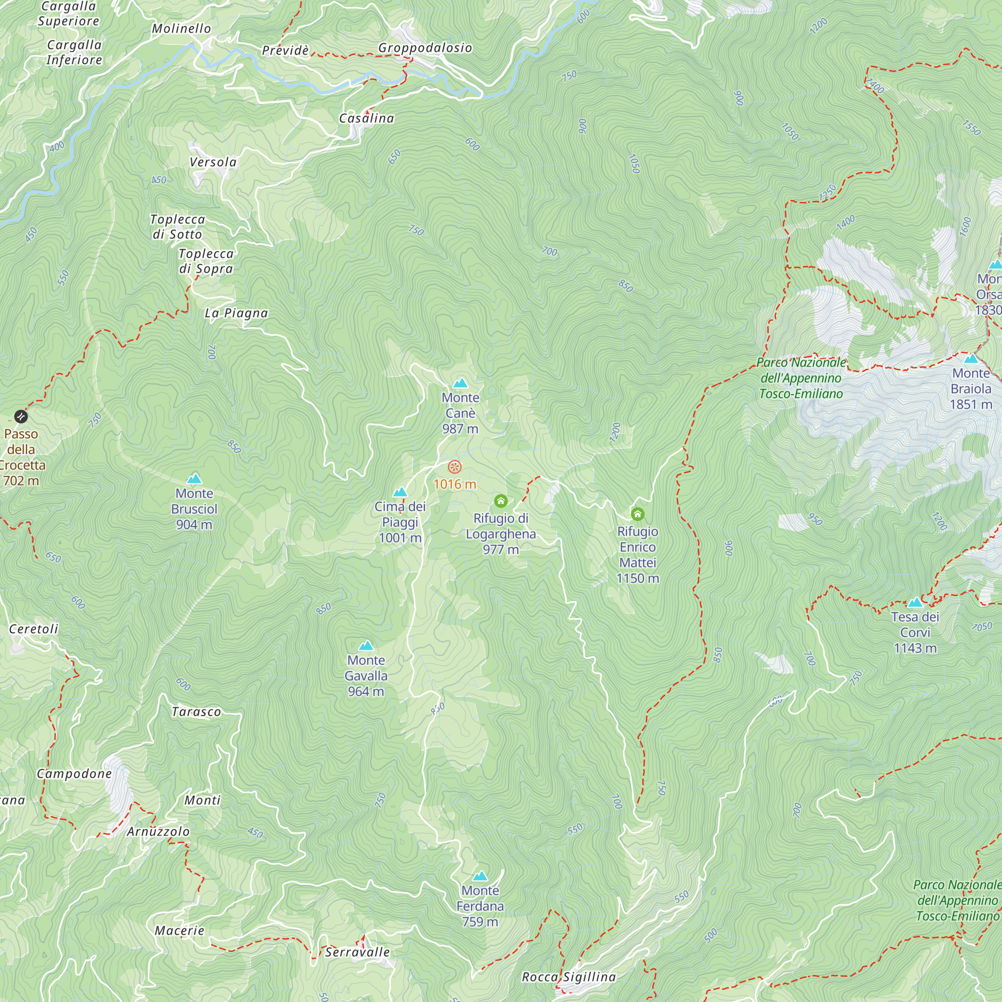 Rifugio di Logarghena map