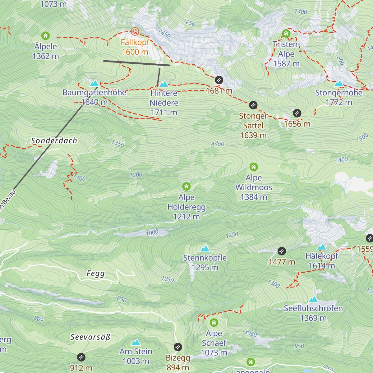Alpe Holderegg map