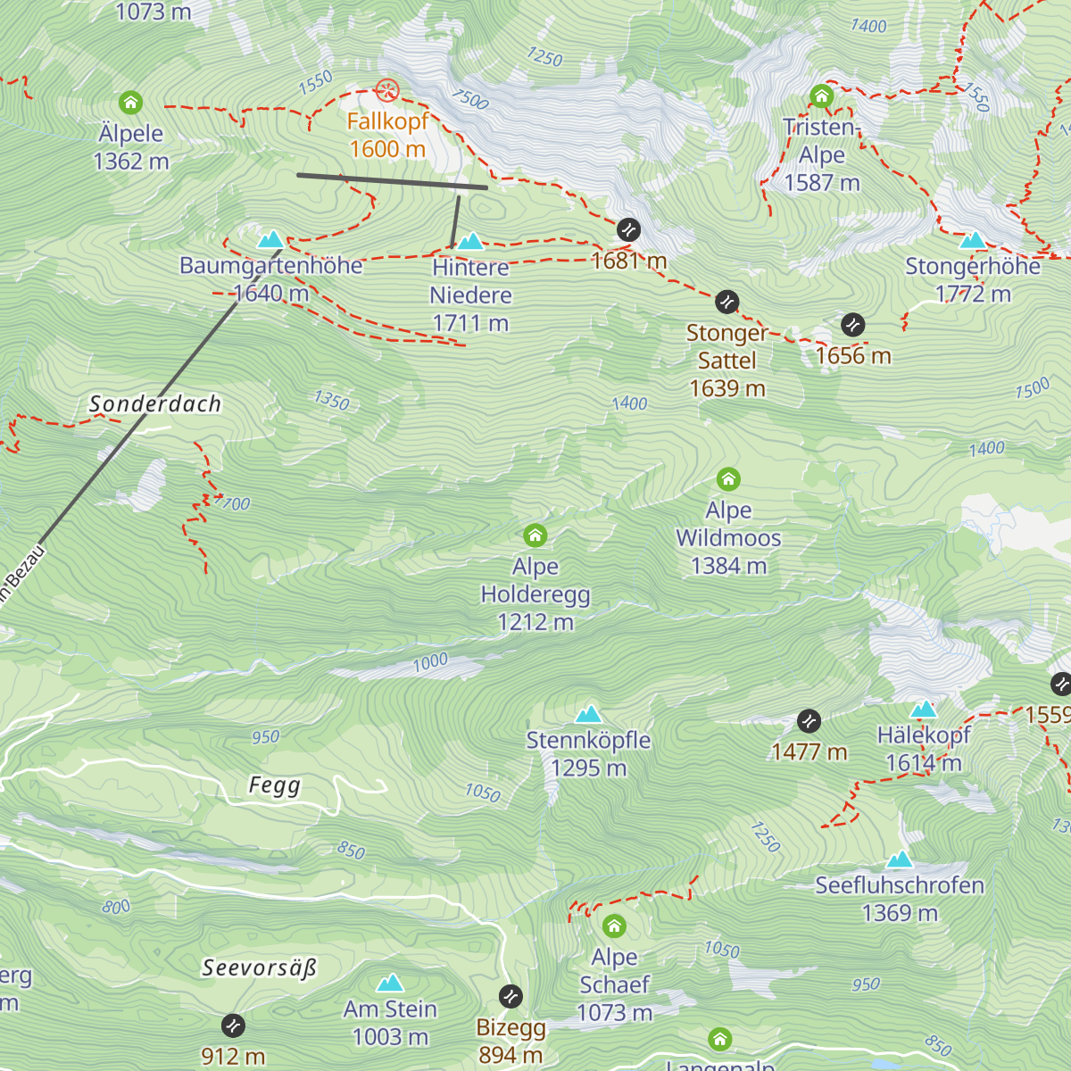 Alpe Holderegg map