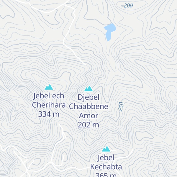 Map of Djebel Chaabbene Amor