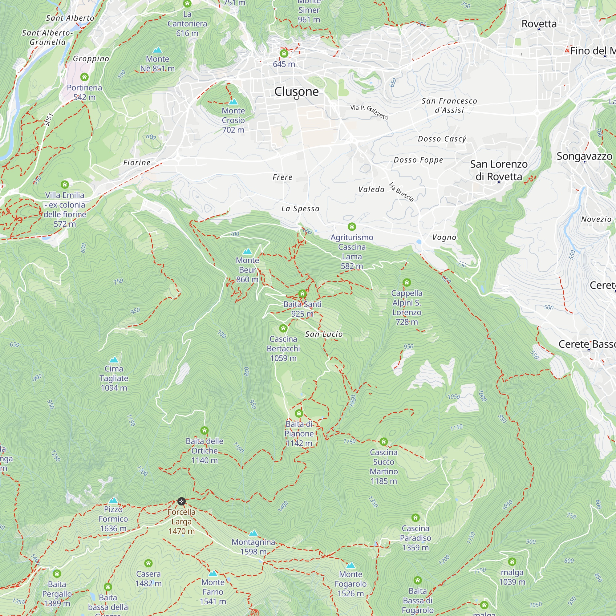 Baita ing. Tullio Gervasoni map