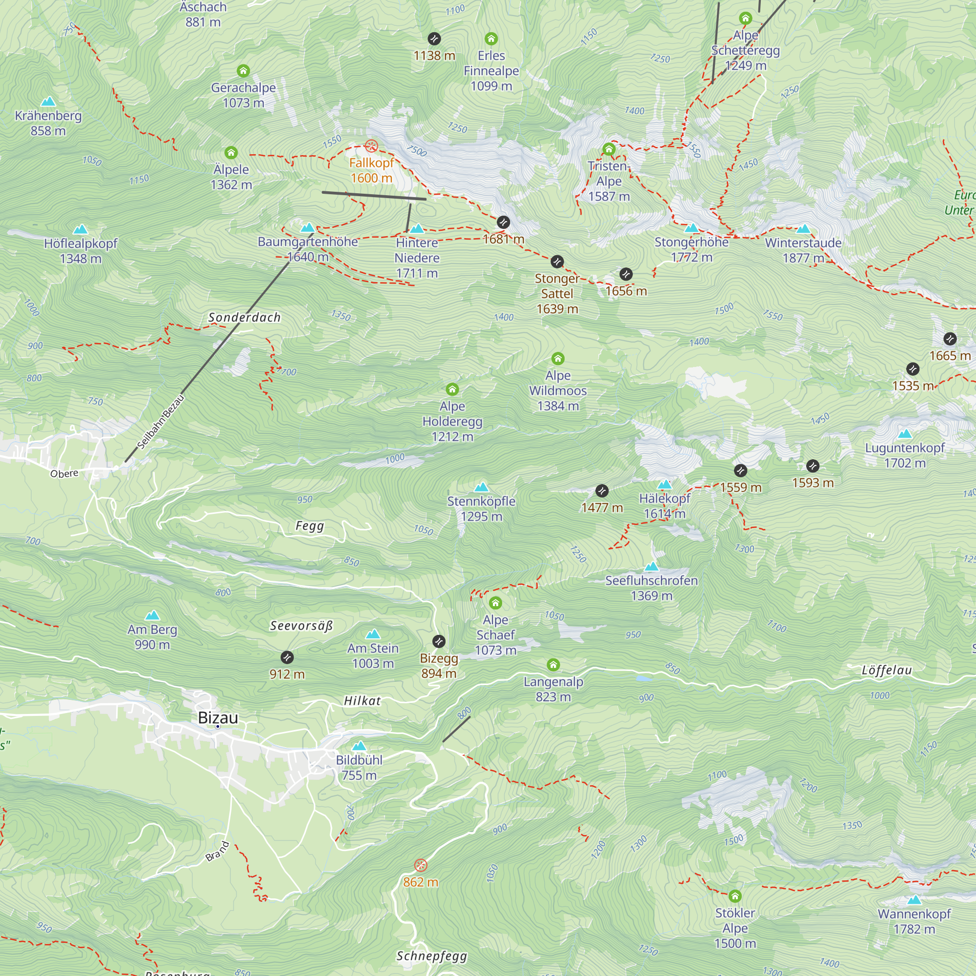 Alpe Stenn map
