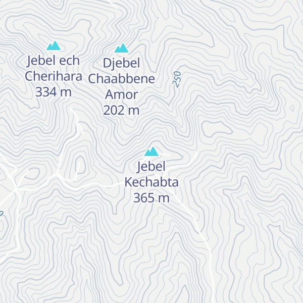 Map of Jebel Kechabta