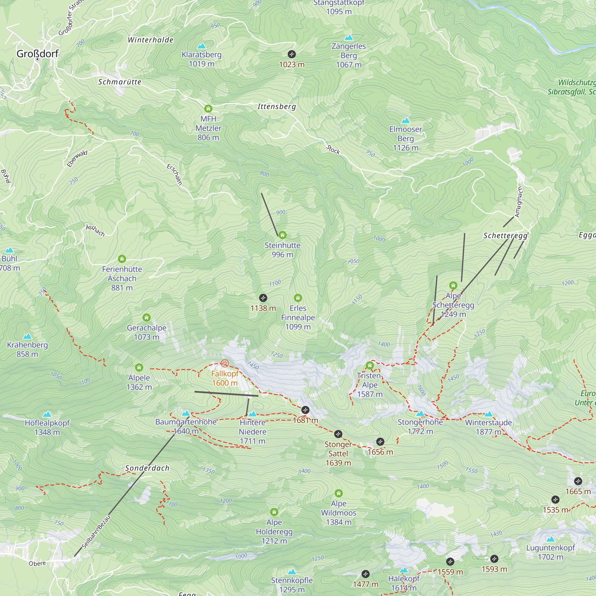 Erles Finnealpe map